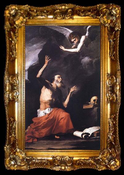 framed  Jusepe de Ribera St.Ferome and the Angel, ta009-2